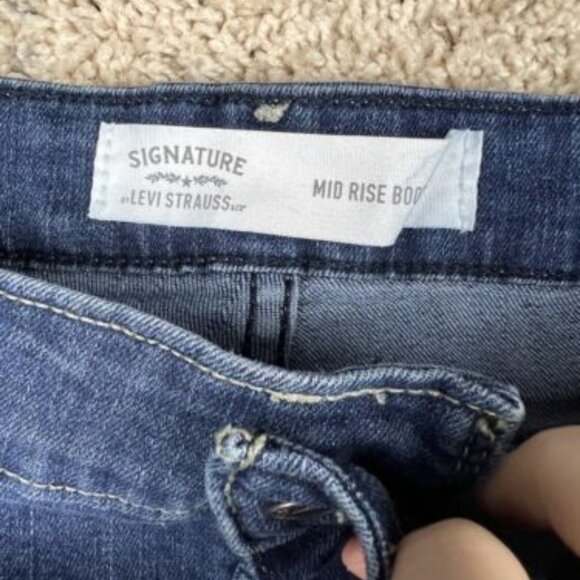 Levi's Strauss Signature Womens Mid Rise Bootcut Jean 16M 33x32 Jeans Denim - Picture 2 of 6